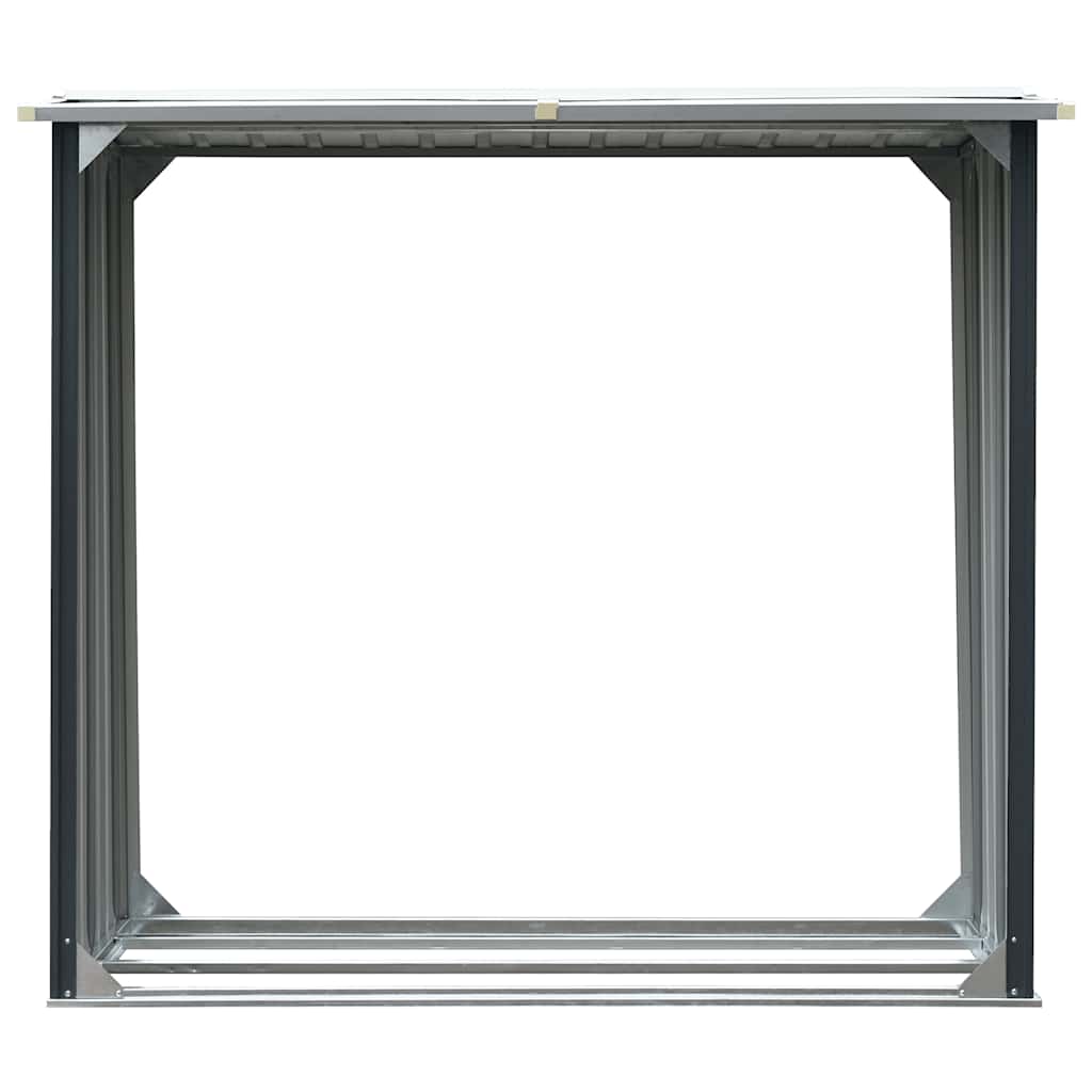 Firewood Storage Shed Galvanized Steel 172 x 91 x 154 cm Anthracite