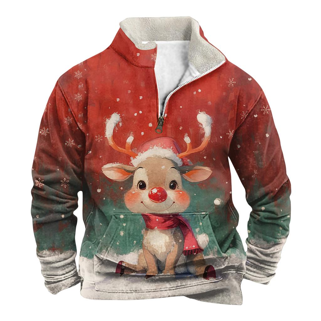 Spring And Men's Standing Collar Sweatshirt Is Outdoor Casual Sweaters Tops