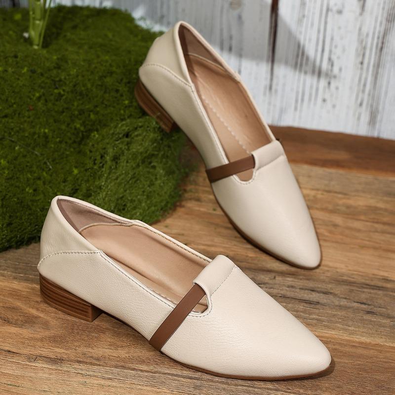 Fashion Fashion Pointed Toe Heeled Women Shoes 2025 Autumn New Shallow Sandals Elegant Soft Comfort Shoes Dress Pumps Zapatillas Mujer