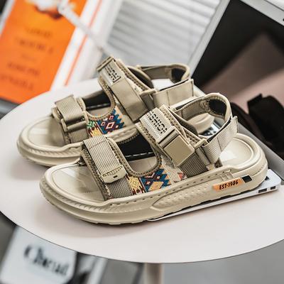 Mode Mode Nouvelles Pantoufles Homme Été Sandales Homme Bout Ouvert Plates Chaussures Décontractées Homme Sandales de Marche Extérieur Chaussures de Plage Homme Sandales