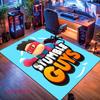 Stumble Guys Chaos Teppich für Wohnzimmer Schlafzimmer Zuhause Sofadekoration, Rutschfeste Bodenmatte für Kinder