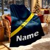 Custom Name Personalized AIK Fotboll Print Blanket, Home Decor, Bedroom, Sofa, Camping, Couch, Gifts for Birthday Christmas