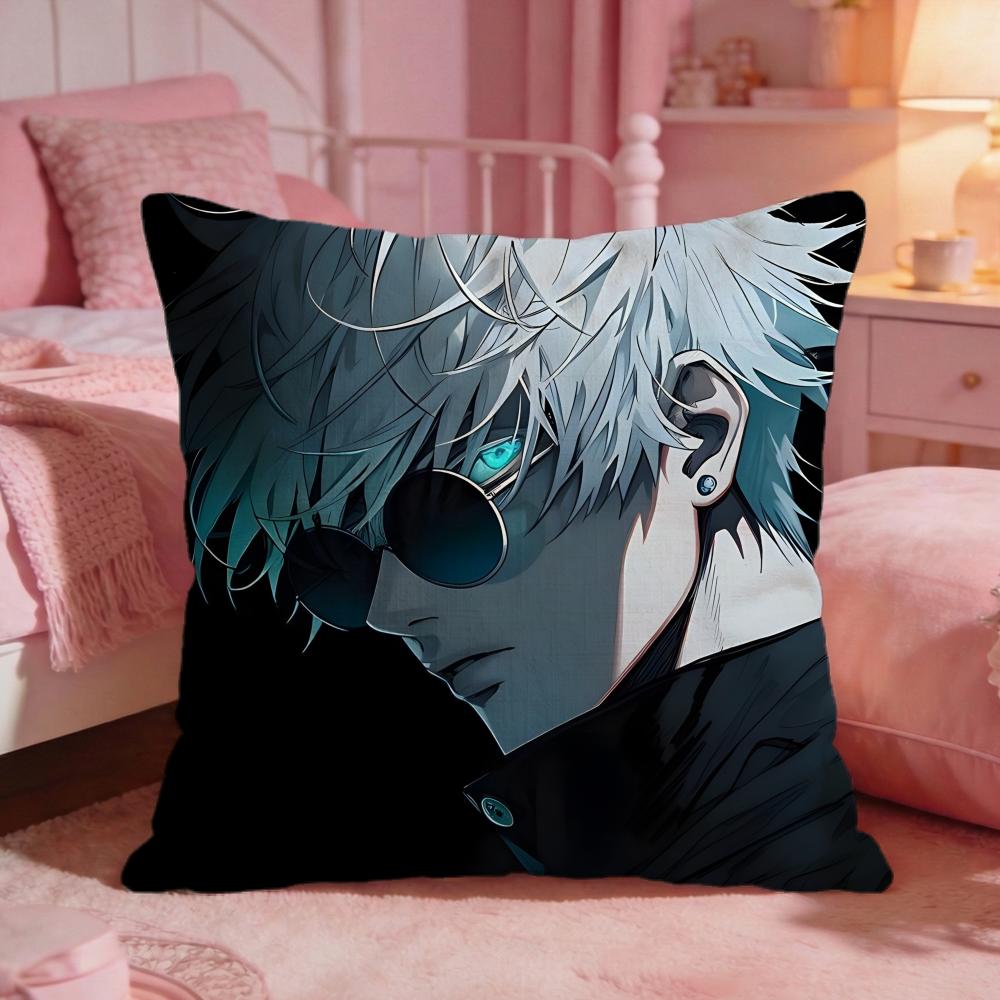 anime jJujutsu Kaisen Cushion Cover Premium Comfort Reversible Pillow Cove Two in One Design for Any Room Car Interior