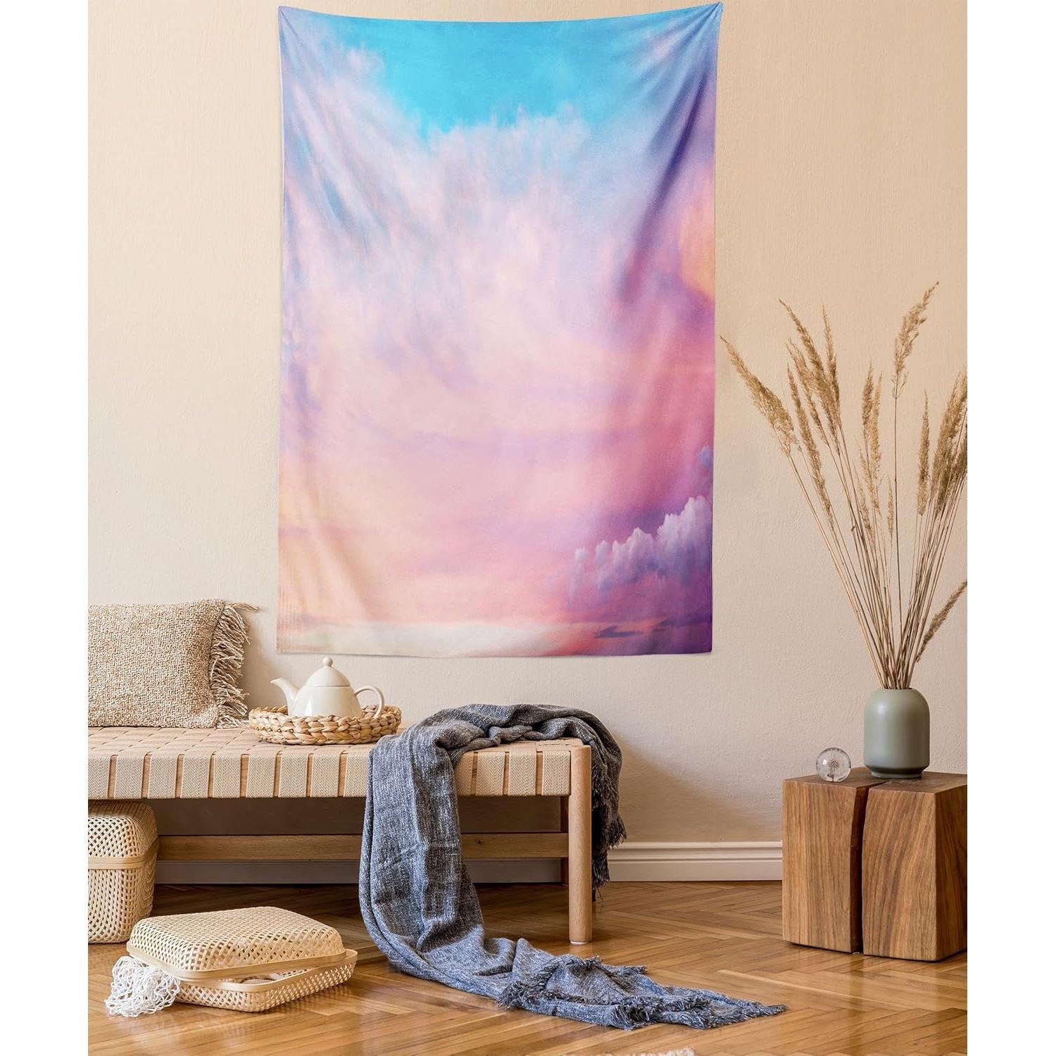 King Size Moon Clouds Tapestry Mystic 75x100 чёрный