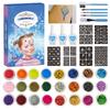 Glitzer Tattoo Set 24 Farben Temporäre Flash Tattoos Set für Kinder und Erwachsene Körper Nagel Glitzer Kunst Farbe für Festivals
