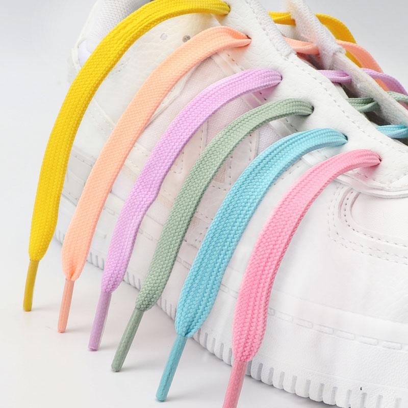 1 Pair Solid Flat Shoe Laces Canvas Shoelaces for Sneakers Woman Men Shoelace Classic Tennis Laces for Shoestrings