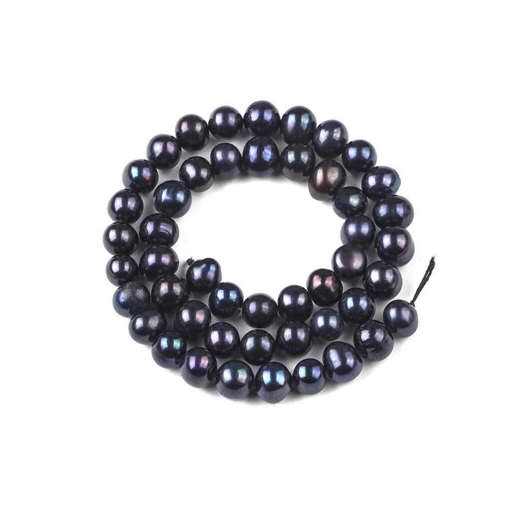 45-65Pcs Natural Freshwater Black Pearls Beads For DIY Necklace Bracelet Earrings Jewelry Making
