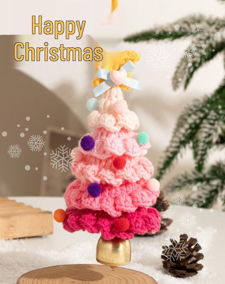 International Yarn Crochet Mini Christmas Tree Car Ornament Gift