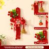 New Red Horse Pendant Auspicious Flower Pendant Living Room Porch Decoration Happy New Year Home Decoration Ornaments