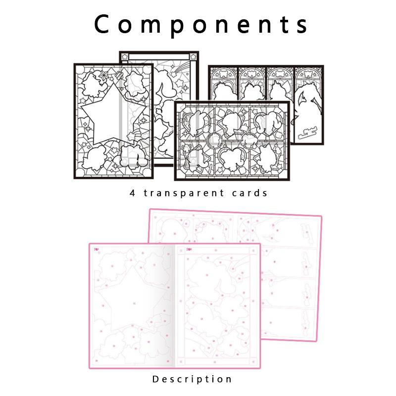 Made In Korea, KC Certified - Shooting Star Catch! Teenieping DIY Stained Glass Sticker Art Set