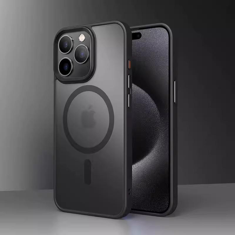 Apple 16 Hautfühlende Handyhülle Magnetisch Titangrau IPhone 15 Sturzsicher Geeignet für 14proMax Matte Schutzhülle