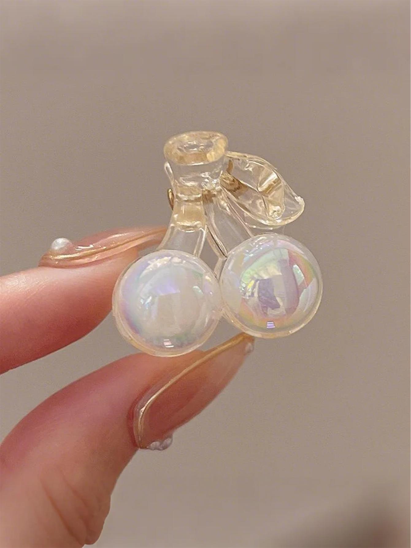 

2Pcs/Set Fashion Niche Personality Cherry Hair Clips For Women Hair Accessories