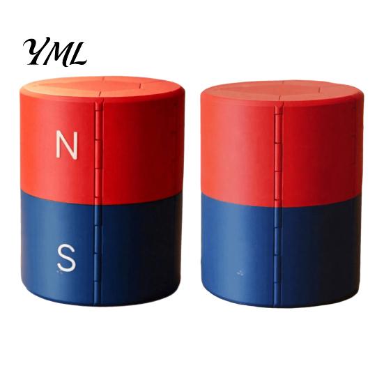 Hardware Storage Solution 3D Printed Magnet Organizer, N/S Pole Separated Roll-Up Magnetic Partitioned Box Holder, Foldable Cylinder Container,