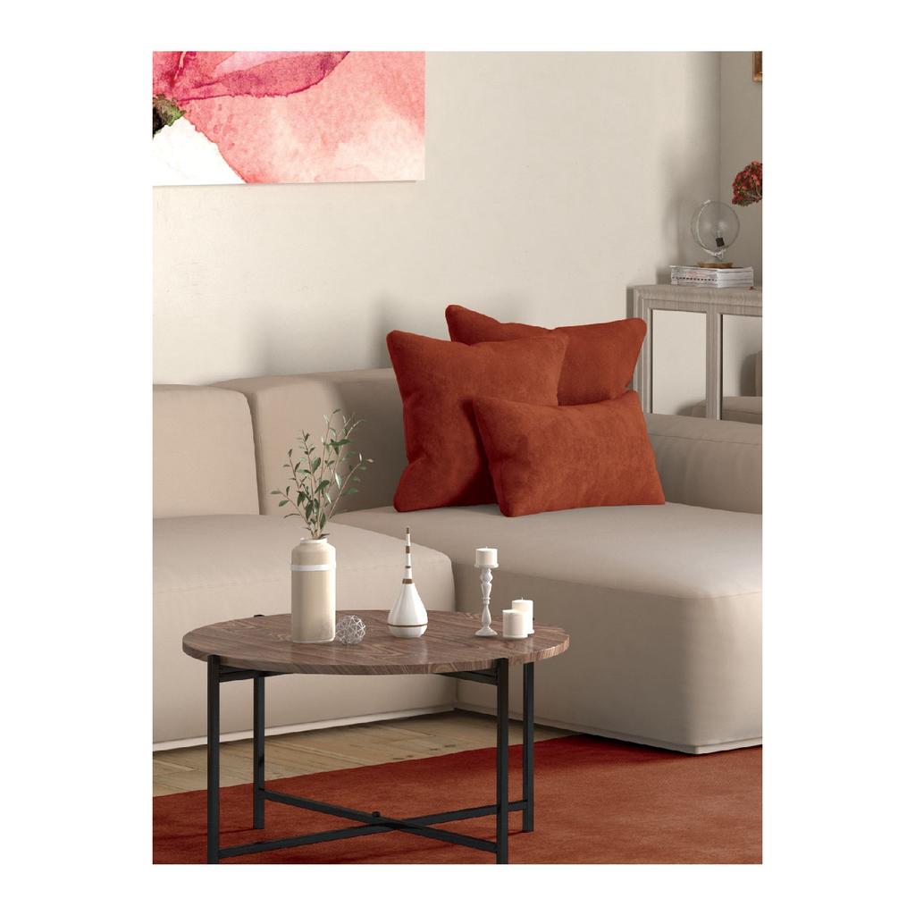 Velvet Textured Brick Color Throw Pillow Pillow Case Suitable For Freedom Series Punch