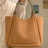 Korean Solid Color Simple Tote Bag Women Patchwork Canvas Large Capacity Handbag Ladies Commute Versatile Shoulder Underarm Bags