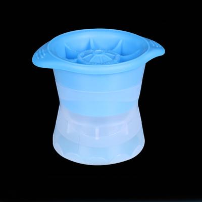 Eiswürfelform Whisky Eisballform Silikon Kugel Eisform Runde Eiswürfelbox für BarBlau