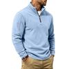 Men S Fleece Stand Collar Half Zip Long Sleeve Casual Sweatshirt