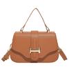 Casual simple fashion new texture solid color retro trend single shoulder portable crossbody small square bag woman