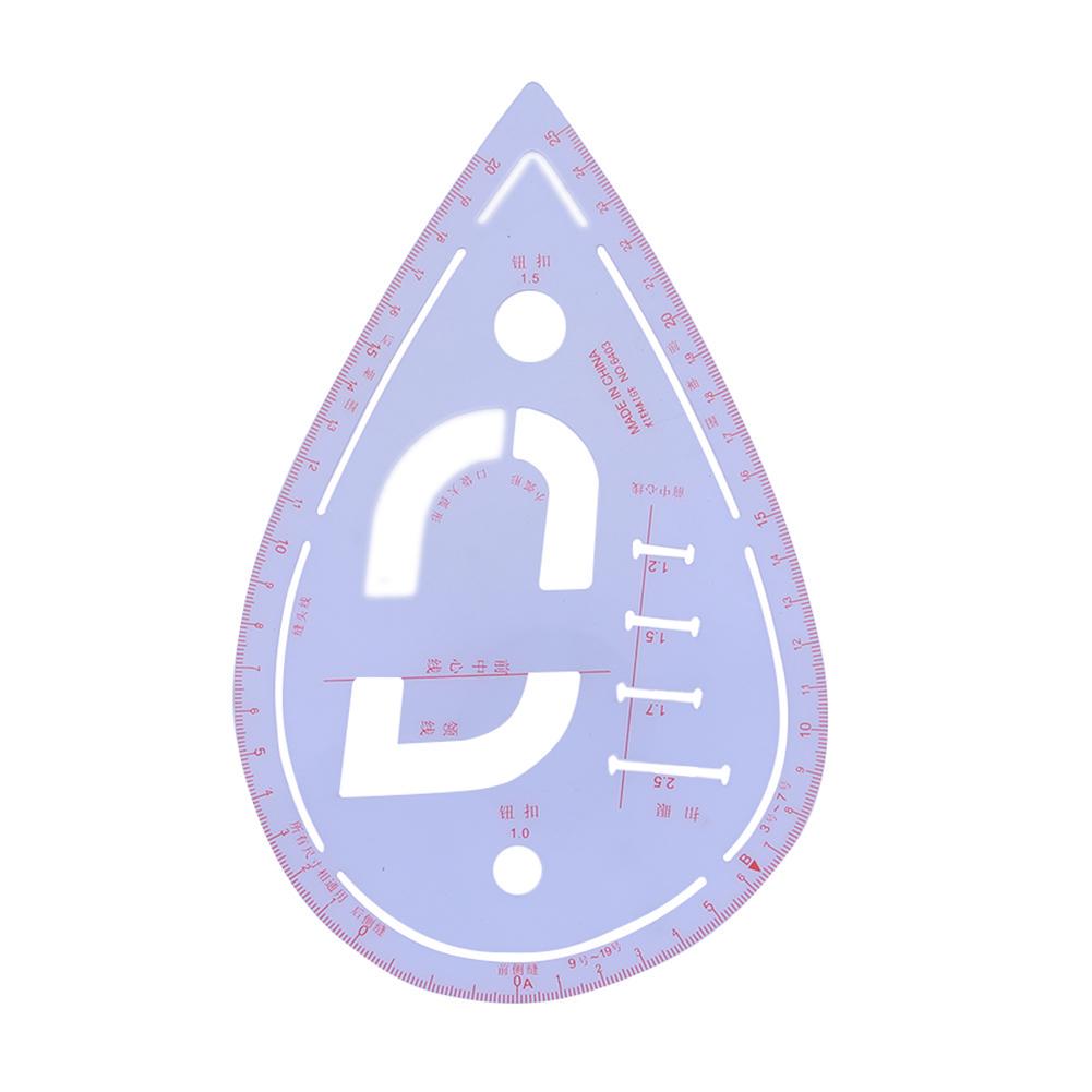 Plastic Sleeve Button Cutting Ruler Clothing Sample Pockets Collar ...