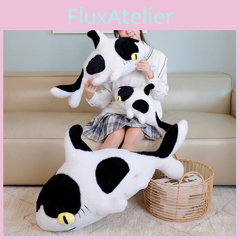 Stuffed Shark Cow Toy Short Plush Doll Long Strip Pillow Accompanying Children