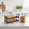 Large Capacity Tableware Storage Box Space Saving Flatware Organizer  Farmhouse