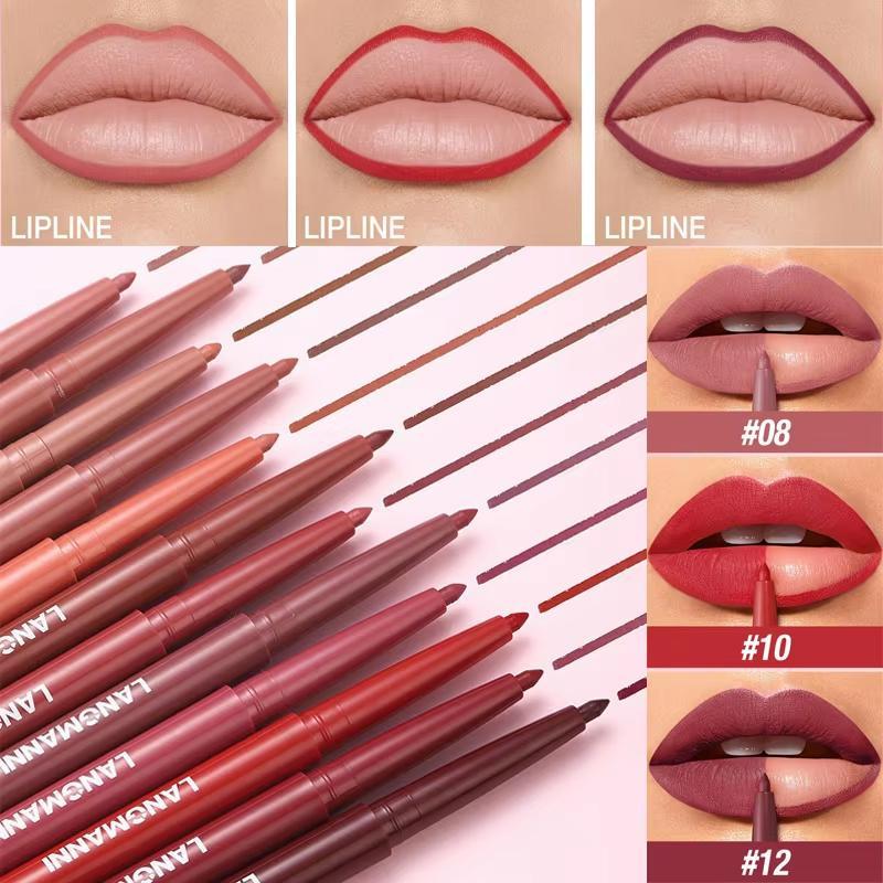 Matita Labbra Opaca 12 Colori Impermeabile Stain Labbra Volumizzante Rossetto Nude Naturale Rosa Matita Labbra Contorno Labbra Professionale Trucco Contorno