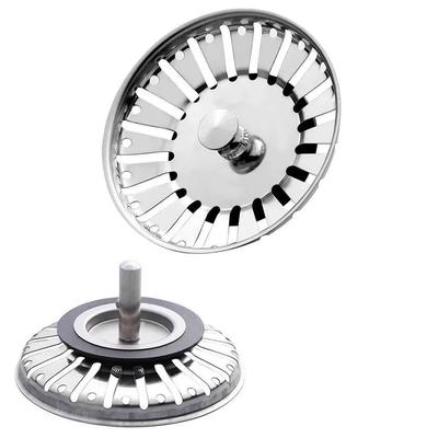 Bouchon Crépine d'Évier en Acier Inoxydable Bouchon Crépine d'Évier de Cuisine Adapté pour Diamètre d'Évier 84mm 863mm Bouchon d'Évacuation