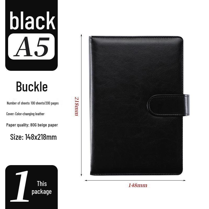 A5 Custom Imitation Leather Notebook Gift Set - Customizable Creative Journal