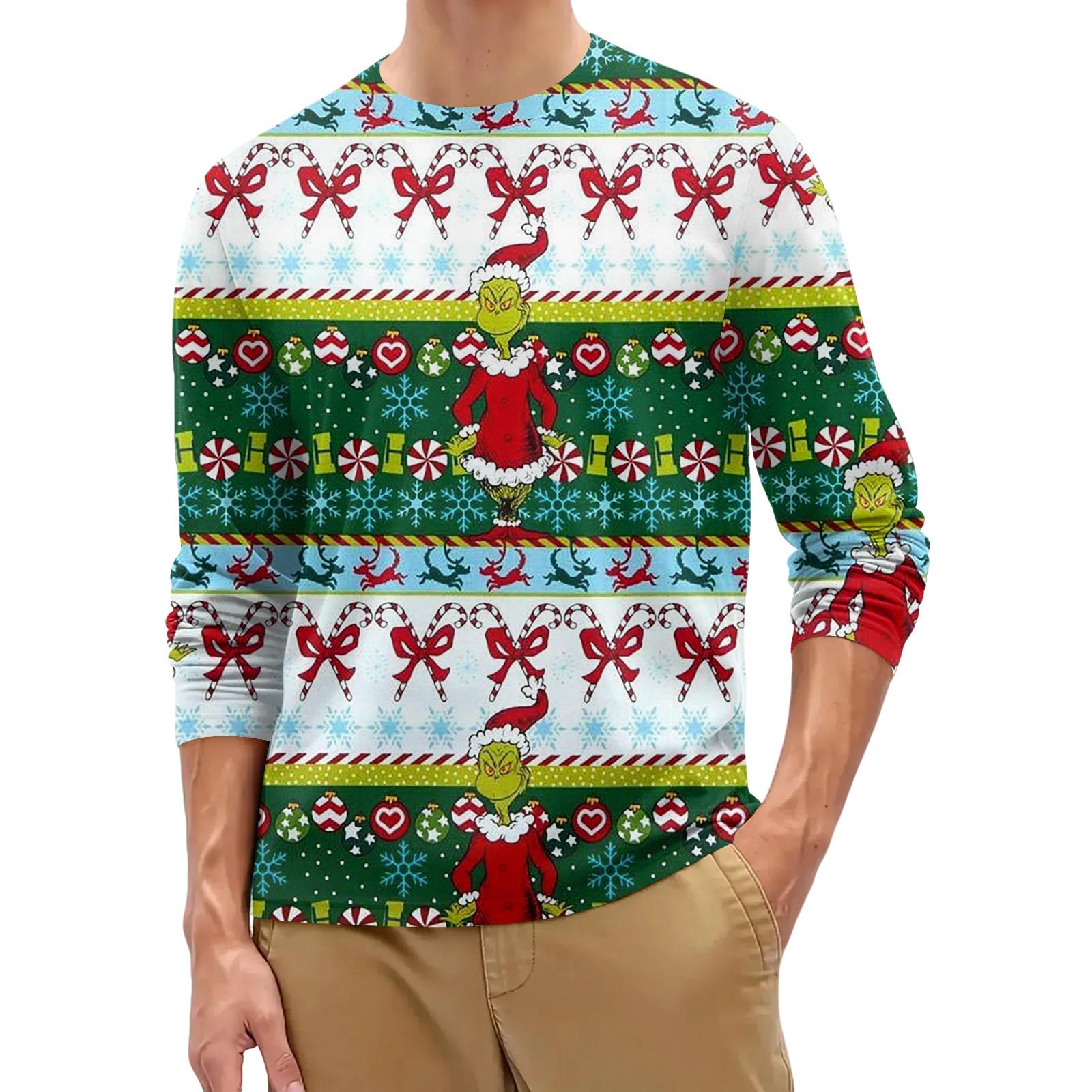 

Мужская модная рубашка с круглым вырезом и длинным рукавом M