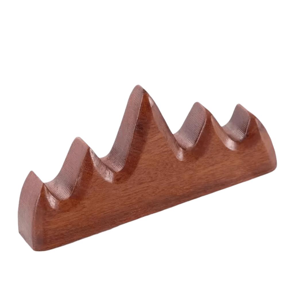 Red Wood Pen Holder Solid Wood Brush Holder Stationery Item Calligraphy Brush Rack  Home Use Style 2