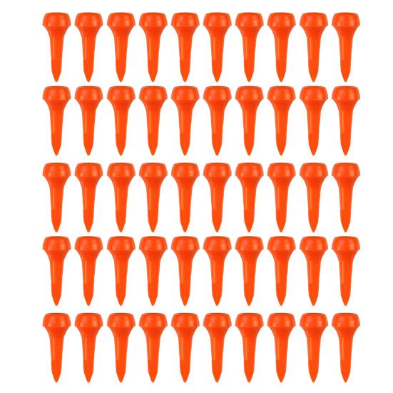 50Pcs Plastic Golf Tees for Irons Hybrids Par Threes Low Profile Woods And The Driving Range Short Golfing Tees for Lower Friction And Longer Distance