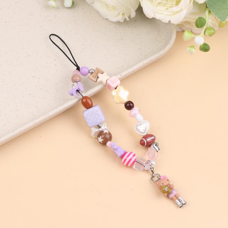 

Y2K Cute Kt Cat Mobile Phone Lanyard Ins Style Beaded Phone Chain Anti-Lost Wristband Phone Charm Camera Pendant Holiday Gift