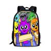 Kinder Rucksack mit Aufdruck für die Schule - Nylon Anti-Rutsch Umhängetasche mit lustigem Rhythmusbox Design Alter 8-10 Unisex