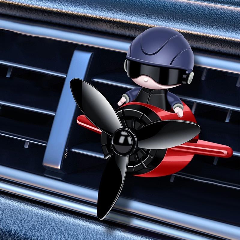 

Автомобильный воздуховод освежитель воздуха мультяшный пилот кондиционер ароматерапия клипса вращающийся пропеллер ароматизатор украшение