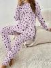 1116 New Casual Fashion Long Sleeve Crew Neck T-Shirt Yoga Pants Set