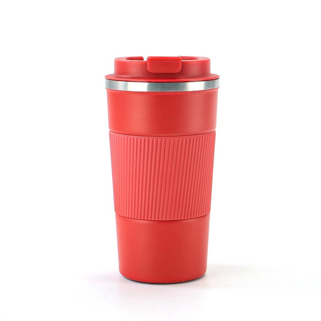 Large Capacity 304 Stainless Steel Coffee Cup with Silicone Sleeve - Double-Wall Vacuum Insulated Travel Mug