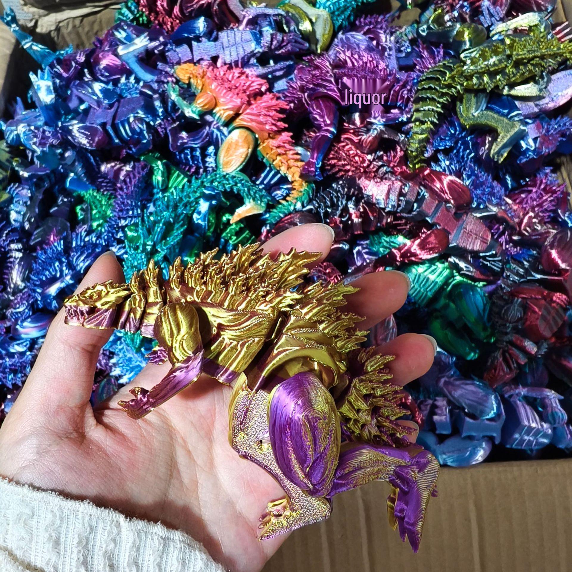 3D Printed Leak-Picking Color-Mixing Decompression Toy, Random Colors, Articulated Design
