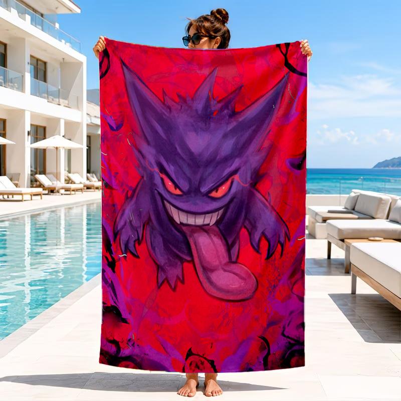 Ghost Haunting Glow Beach Towel, Microfiber Beach Towel, Perfect For Pool, Beach, Travel, Home Decor Beach Party Fan gifts