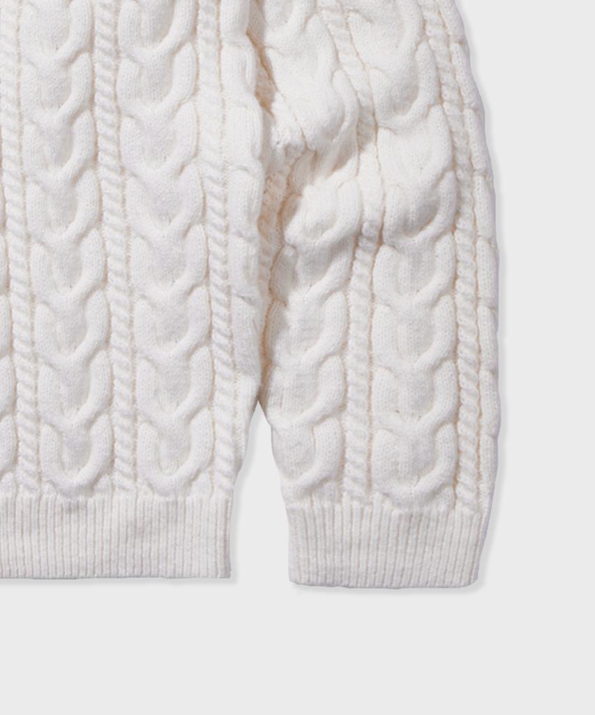 GLW Raglan Cable Knit Ivory
