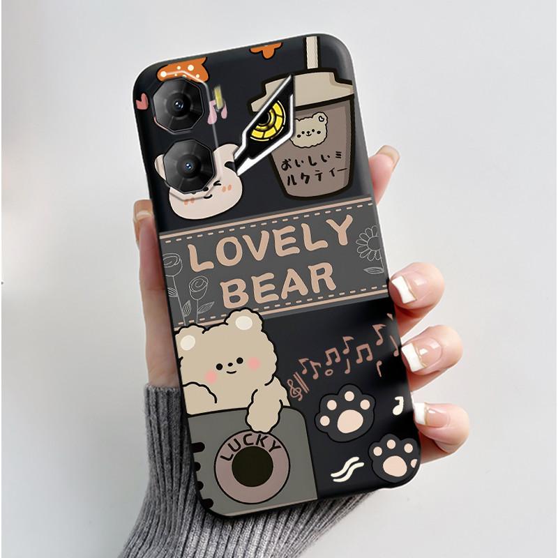 Custodia per Telefono Per ZTE Nubia Neo 3 5G Z2464N Custodia Estetica Moda Gatto Carino Cartone Animato Nero Morbido TPU Silicone Copertura Protettiva Completa