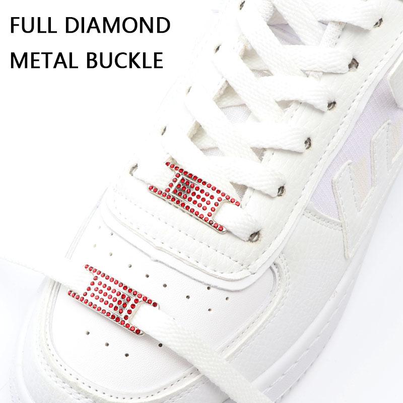 2Pcs Colorful Rhinestone Laces AF1 Shoe Decoration Jeweled Sneaker Shoe Charms Girl Gift DIY Shoelaces Buckles Shoes Accessories