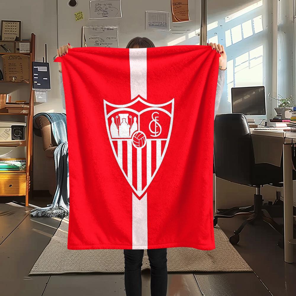 Sevilla FC Flannel Blanket, High Quality Comfortable for All Seasons, Home Decor, Warmth and Comfort