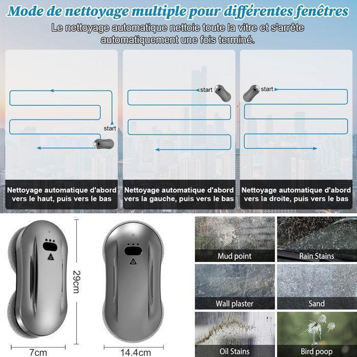 Window Cleaning Robot 5600Pa - 50ml Double Spraying - Automatic cleaning 3 Modes - brushless motor - 10 cleaning cloths