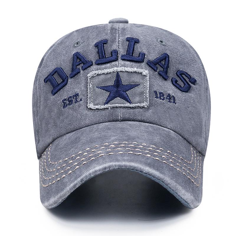 Washed 3D Letter Distressed Baseball Cap with Sun Protection for Men and Women