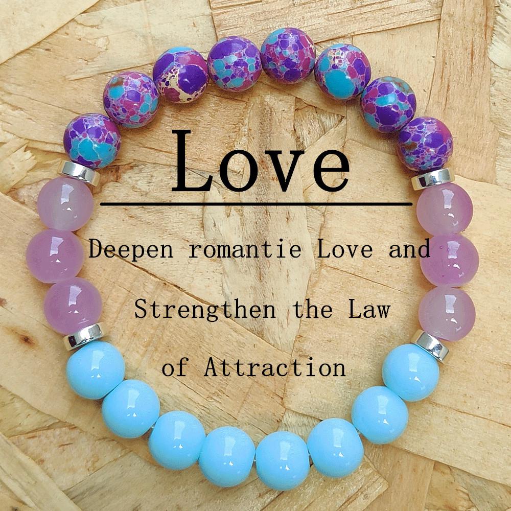 9-teiliges Naturstein-Armband-Set: Tigerauge & Amethyst Perlen Design