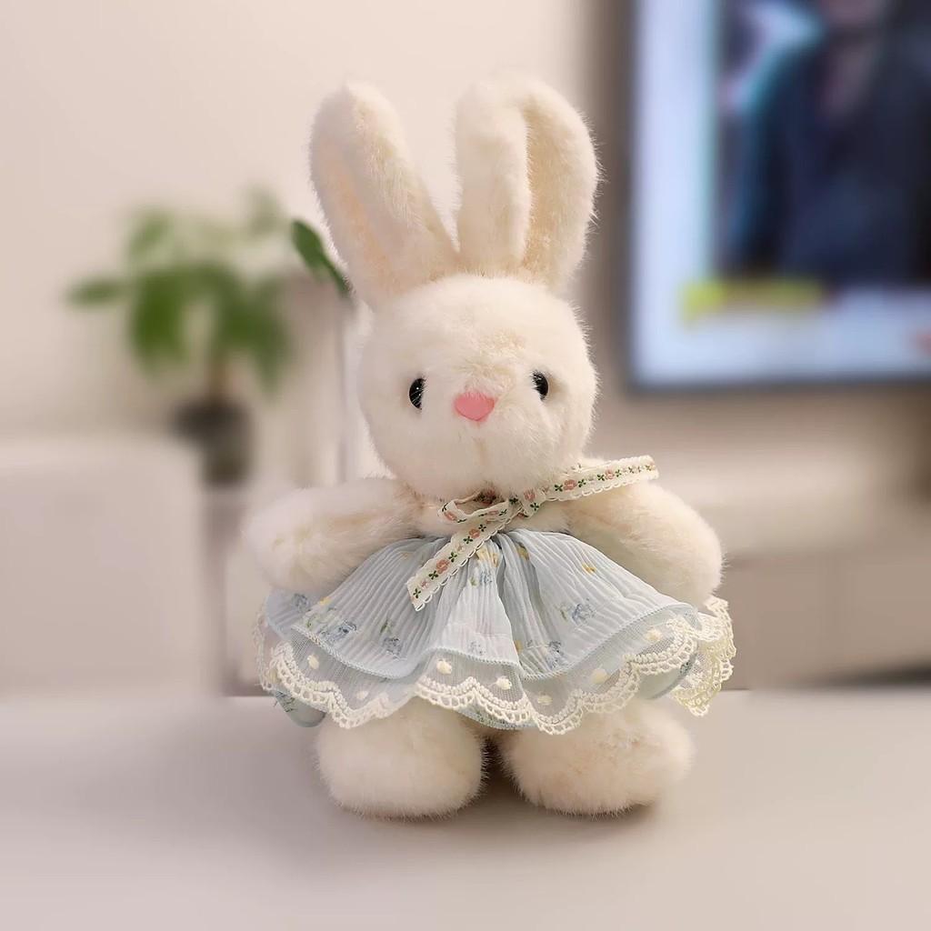 Plüschhase mit Blumenkleid für Mädchen und Kinder, Geburtstagsgeschenk