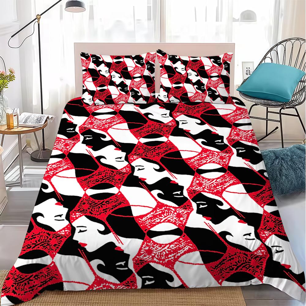 S-Scarlet W-Witch Duvet Cover Set Home Style Bedding Soft Laundry Cotton Bed 3 Piece Set Student Dormitory Gift