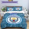 3pcs Duvet Cover Set (1*Duvet Cover + 2*Pillowcase, Without Core),Manchester City FC Print Bedding Set, Bedroom Decor, All‑Season, Birthday Gift