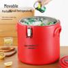 Large Capacity Stainless Steel Insulated Bucket for Ice, Warm Water, Milk Tea, Plum Juice, Rice, or Soy Milk
