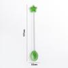 Star Coffee Spoon Colorful Crystal Glass Tea Spoons Long Handle Mixing Round Spoon Dessert Cake Scoops Kitchen Tableware